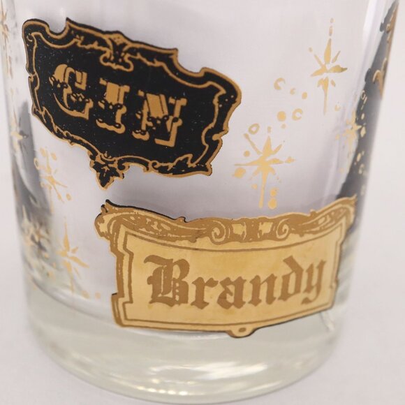 4 West Virginia Glass Co. Liquor Labels Double Old Fashioned Glasses Vtg MCM - Picture 12 of 16